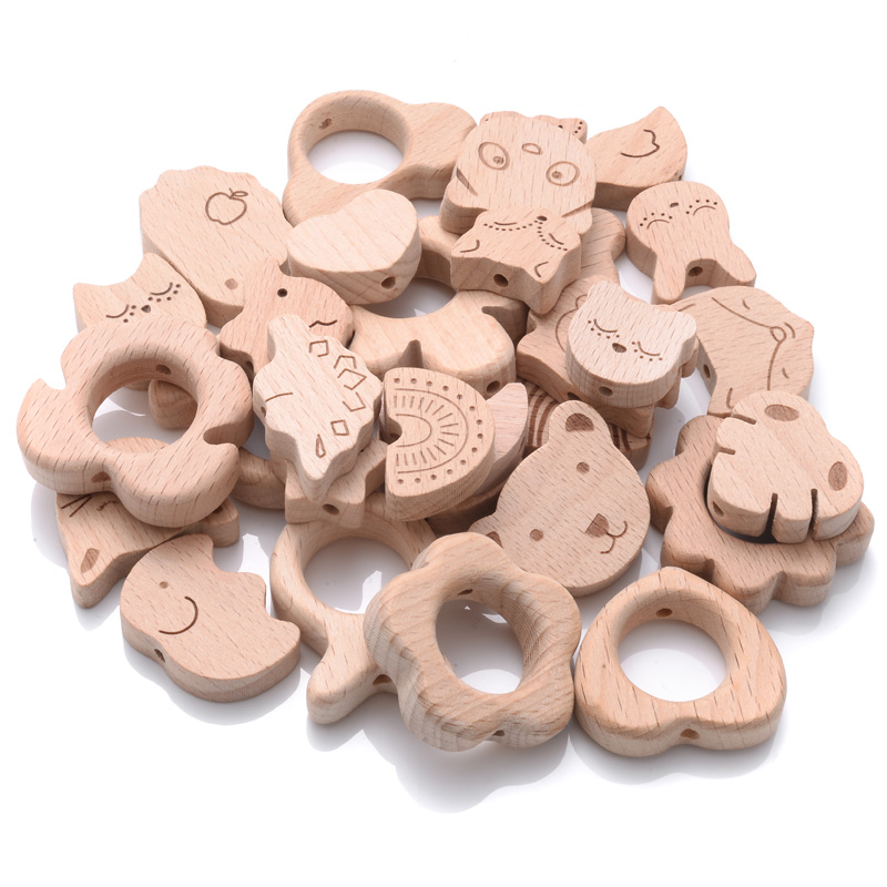 Baby Products Natural - 10 Buah Manik Kayu Pohon Beech