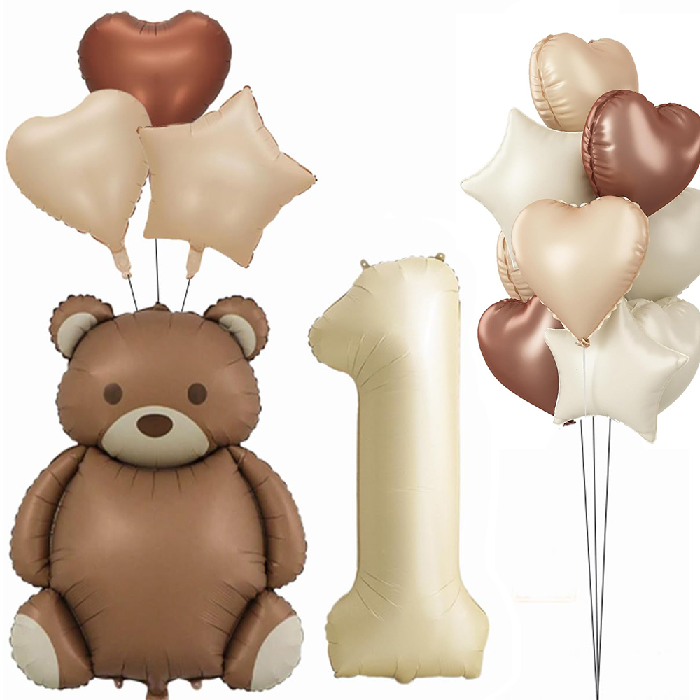 Baby Products Lotion - Balon Foil Beruang Cokelat Tiup untuk