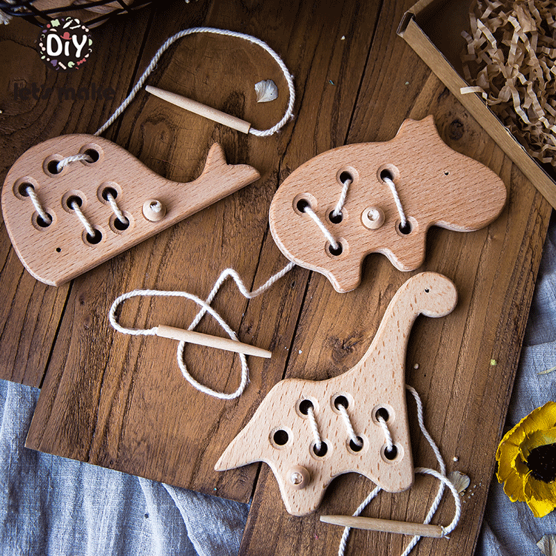 Baby Products Natural - Kayu TK Mouse Papan Threading Lacing