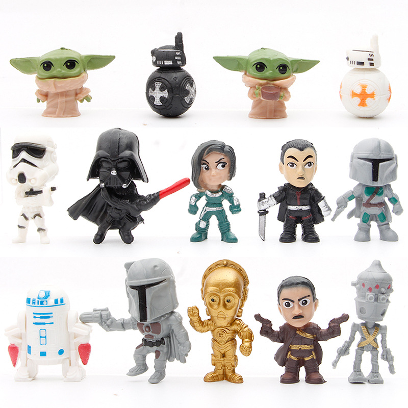 Baby Yoda Products - 14-16pcs/set Darth Vader The Mandalorian DIN