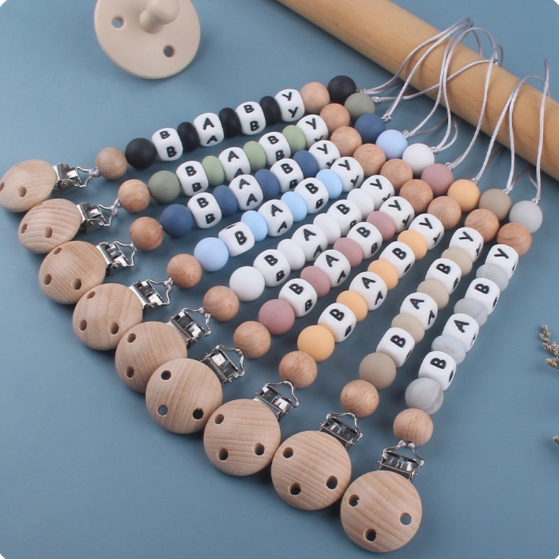 Baby Products To Gift - Penjepit Empeng Silikon Custom Nama, Rantai