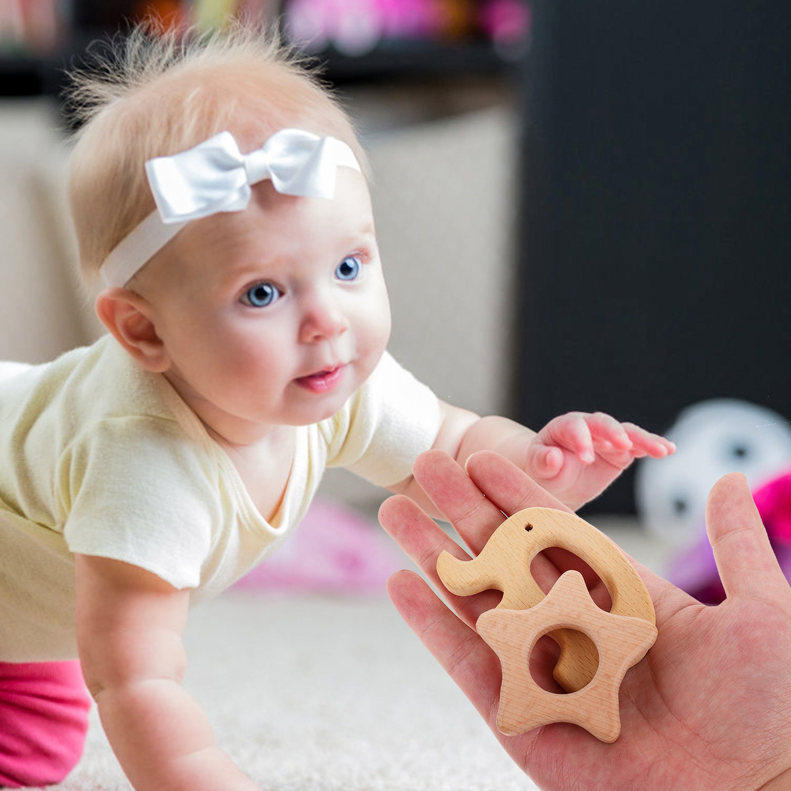 9 Buah Mainan Kayu Beech Alami - Baby Products Natural ulasan dan harga